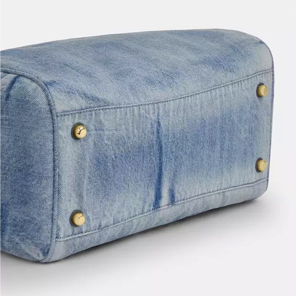 ‼️last 3‼️NWT！Coach Rowan Large Satchel In Loved Denim（CDY75）fast shipping - Picture 9 of 13